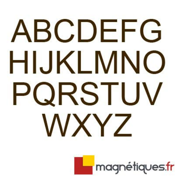 Lettres magnétique découpée hauteur 5 cm - Caoutchouc brut-Lire la description