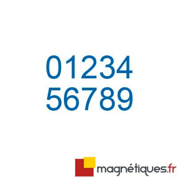 Ausgeschnittene magnetische Zahl Höhe 15 cm - Blau-Beschreibung lesen