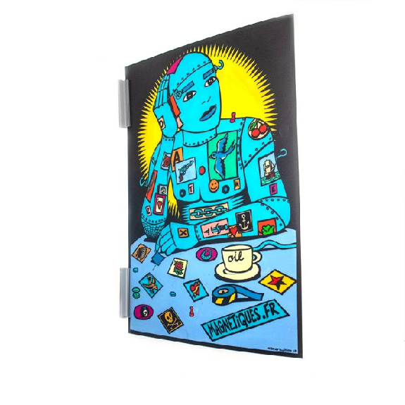 Mini-Posterklemme aus Neodym-Magnetgummi - Länge 75 mm-Beschreibung lesen