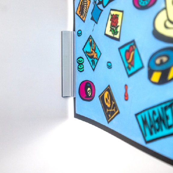 Mini-Posterklemme aus Neodym-Magnetgummi - Länge 75 mm-Beschreibung lesen