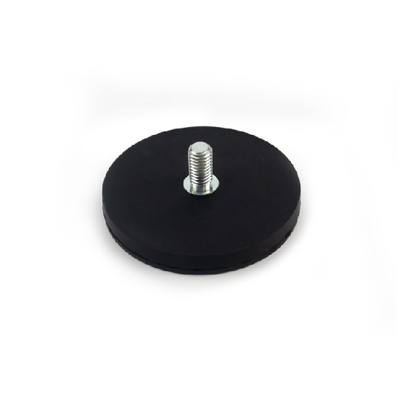 Plot magnétique antiglisse à tige filetée - Diamètre 66mm - Puissance 18kg - Filetage M8-Lire la description