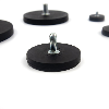 Plot magnétique antiglisse à tige filetée - Diamètre 66mm - Puissance 18kg - Filetage M8