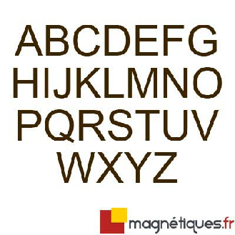 Lettres magnétique découpée hauteur 10 cm - Caoutchouc brut-Lire la description