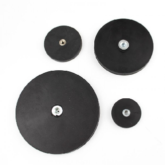 Plot magnétique antiglisse à trou taraudé - Diamètre 43mm - Puissance 8kg - Filetage M4-Lire la description
