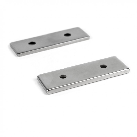 Kit de fixation magnétique à visser - 4 aimants et 4 contreparties 60x20x4mm-Lire la description