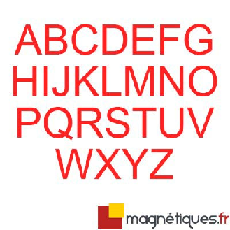 Letras recortadas magnéticas, altura 15 cm - Rojo-Leer más