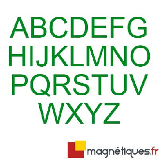 Letras recortadas magnéticas, altura 5 cm - Verde-Leer más