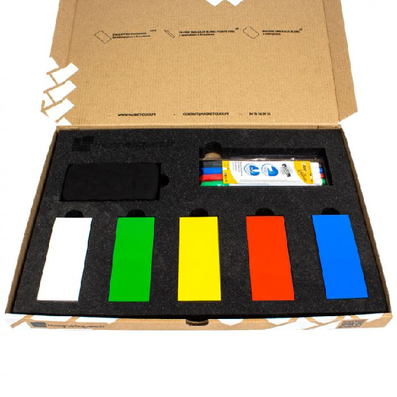Kit de 100 étiquettes magnétiques colorées-Lire la description