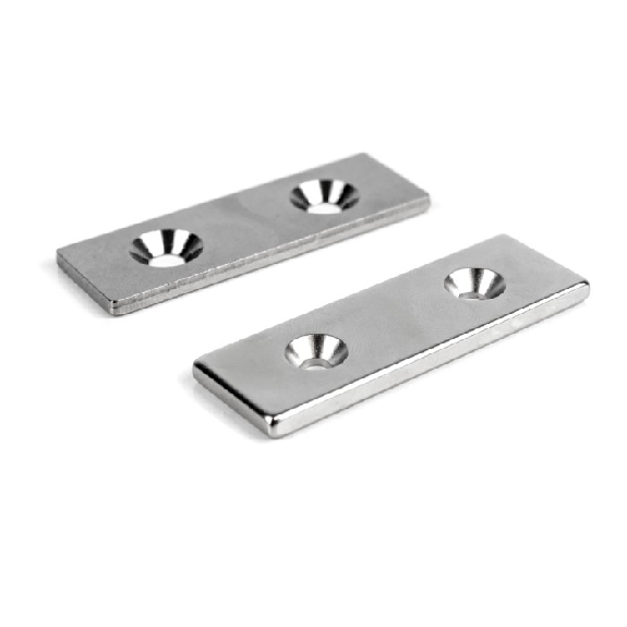 Kit de atornillado magnético - 4 imanes y 4 contrapartidas 40x20x4mm-Leer más