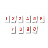 Numero magnetico rosso su sfondo bianco - Altezza 25cm