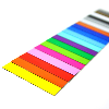 Etiquette magnétique couleur 5x5cm - Revêtement feutre effaçable