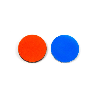 Magnet réversible bicolore rond - Diamètre 2cm-Lire la description