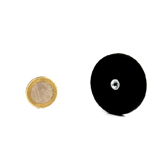 Base magnético antideslizante con agujero roscado - Diámetro 31mm - Capacidad 9kg - Rosca M5-Leer más