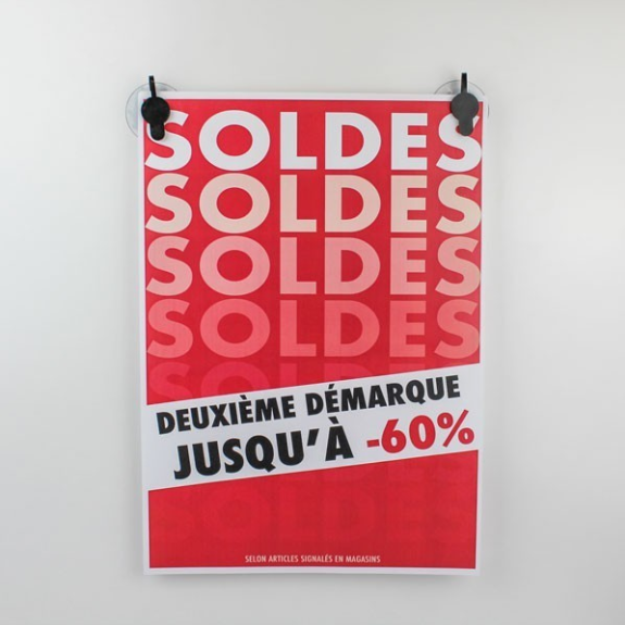 Porte affiche magnétique avec ventouse petit aimant-Lire la description