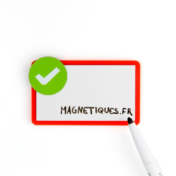Magnetisches Etikett für Glastafel-Beschreibung lesen