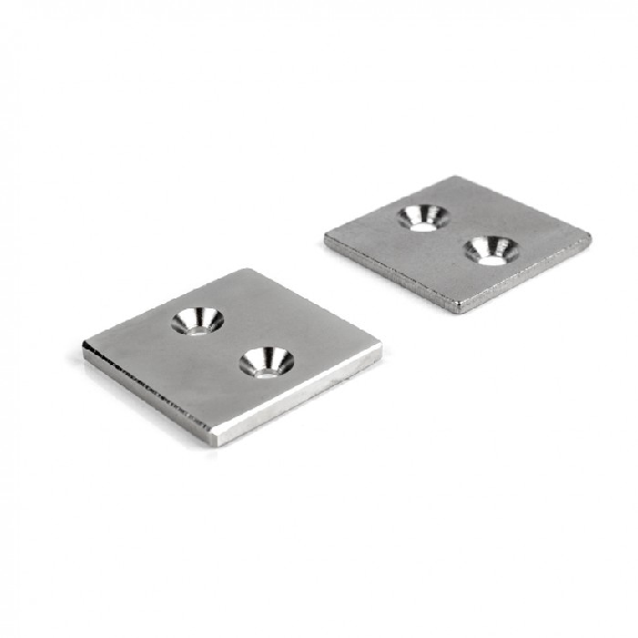 Kit de atornillado magnético - 4 imanes y 4 contrapartidas 40x40x4mm-Leer más