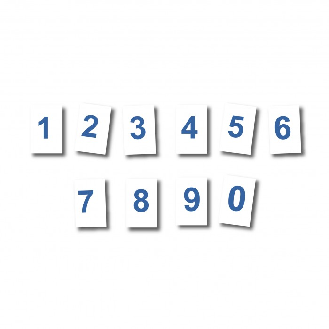 Numero magnetico blu su sfondo bianco - Altezza 25 cm-Leggi tutto