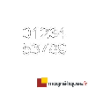 Numero magnetico ritagliabile, altezza 10 cm - Bianco