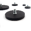 Base magnetica antiscivolo con asta filettata M8 - Diametro 88 mm - Portata 42 kg