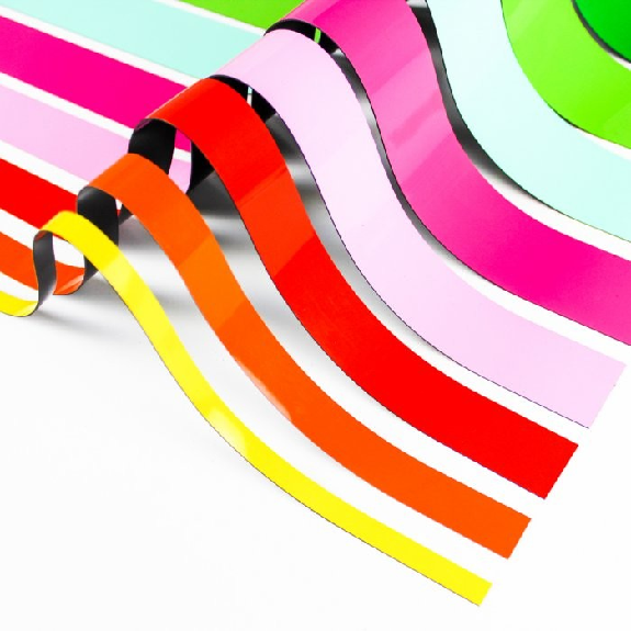 Bande magnétique couleur revêtement feutre effaçable - 10m x 5cm-Lire la description