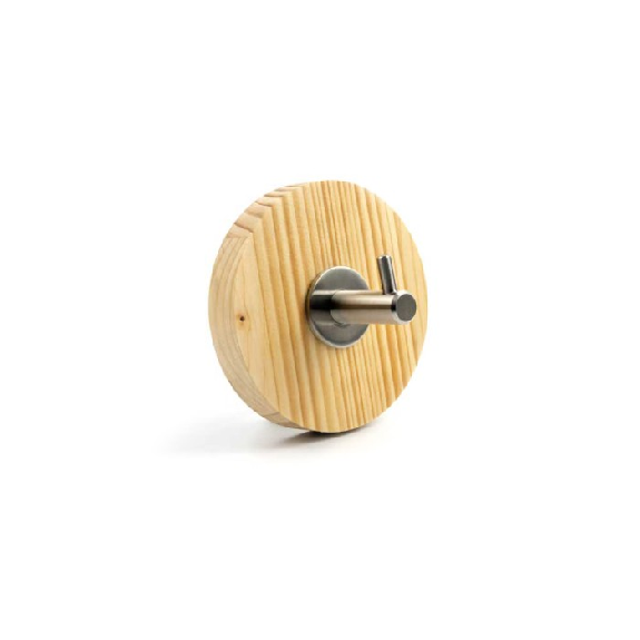 Magnetischer Kleiderhaken design aus Stahl - Holzbasis-Beschreibung lesen