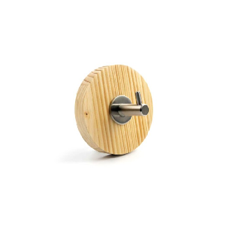 Percha magnética de desiño de acero - Base de madera-Leer más