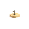 Magnetischer Kleiderhaken design aus Stahl - Holzbasis