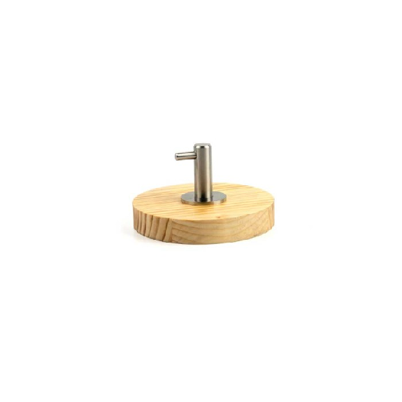 Magnetischer Kleiderhaken design aus Stahl - Holzbasis-Beschreibung lesen
