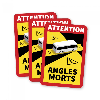 Lot de 3 Magnets affichage angle mort pour bus et camping car