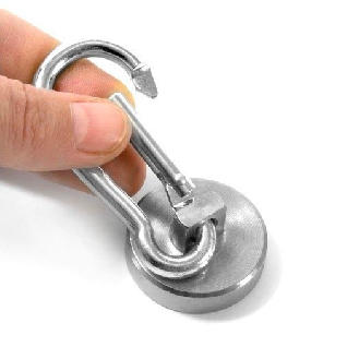 Mosquetón magnético con imán de 25 mm de diámetro - Capacidad de carga de 25 kg-Leer más
