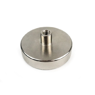 Imàn con casquillo roscado M10 - Diámetro 75 mm - potencia 165 kg-Leer más