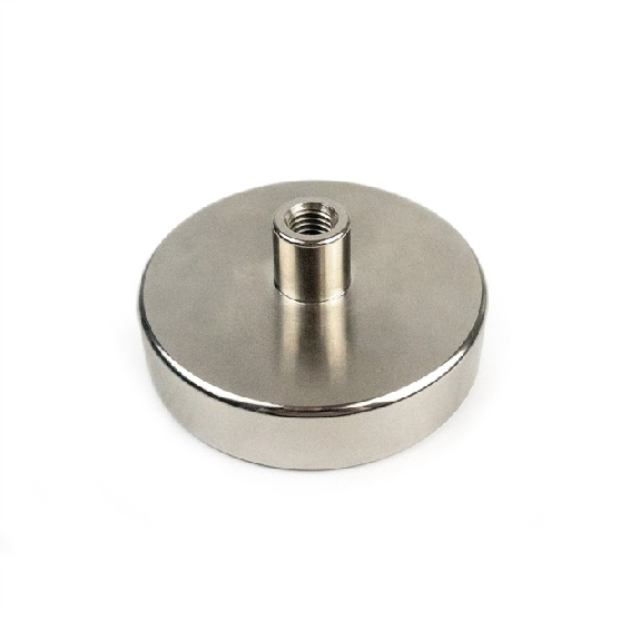 Imàn con casquillo roscado M10 - Diámetro 75 mm - potencia 165 kg-Leer más