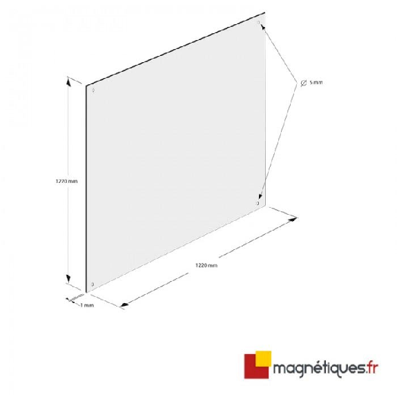 Panel compatible con imanes 1,22 m x 1,22 m x 1,3 mm - 10 colores-Leer más