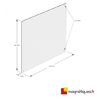 Panneau magnet-compatible 1,22 m x 1,22 m x 1,3 mm - 10 couleurs-Lire la description