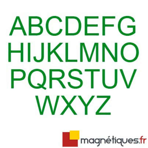 Letras recortadas magnéticas, altura 15 cm - Verde-Leer más