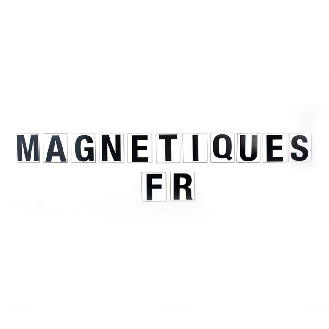 Lettre magnétique noir sur fond blanc - Hauteur 20cm-Lire la description