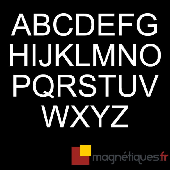 Lettres magnétique découpée hauteur 10 cm - Blanc-Lire la description