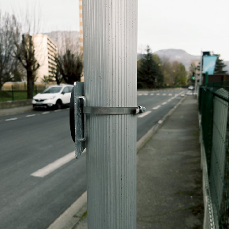 Kit de montaje en poste de 9 a 11 cm de diámetro - varilla roscada M8-Leer más