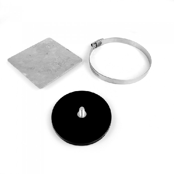 Kit de fixation sur poteau diamètre 9 à 11 cm - Tige filetée M8-Lire la description