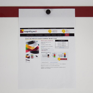 Bande magnet-compatible autocollante 1,22m x 10cm x 1,3mm - 10 couleurs-Lire la description