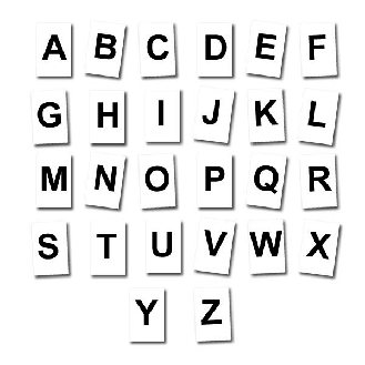 Lettre magnétique noir sur fond blanc - Hauteur 15cm-Lire la description