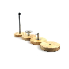 Magnetischer Kleiderhaken mit Aluminiumstange - Holzbasis