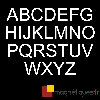 Letras recortadas magnéticas, altura 25 cm - Blanco