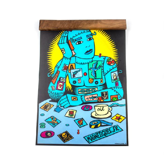Pinza para póster de madera de fresno 70cm-Leer más