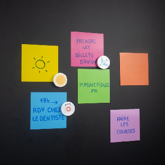 Mémo magnétique format Post-it compatible feutre effaçable-Lire la description