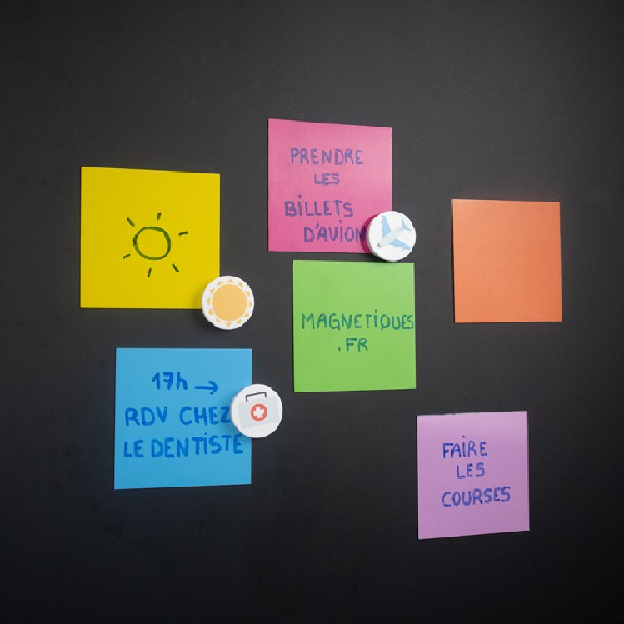 Magnetischer Notizzettel im Post-it-Format, mit abwischbarem Filzstift kompatibel-Beschreibung lesen