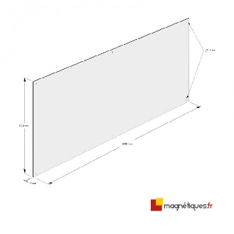 Panneau magnet-compatible 2,44 m x 1,22 m x 1,3 mm - 10 couleurs-Lire la description