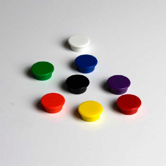 Imán de color redondo 18 mm x 8 mm-Leer más