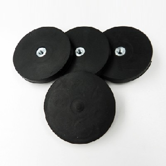 Plot magnétique antiglisse à trou taraudé - Diamètre 88mm - Puissance 42kg - Filetage M6-Lire la description