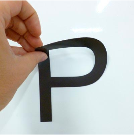 Lettere magnetiche ritagliate, altezza 20 cm - Gomma non trattata-Leggi tutto